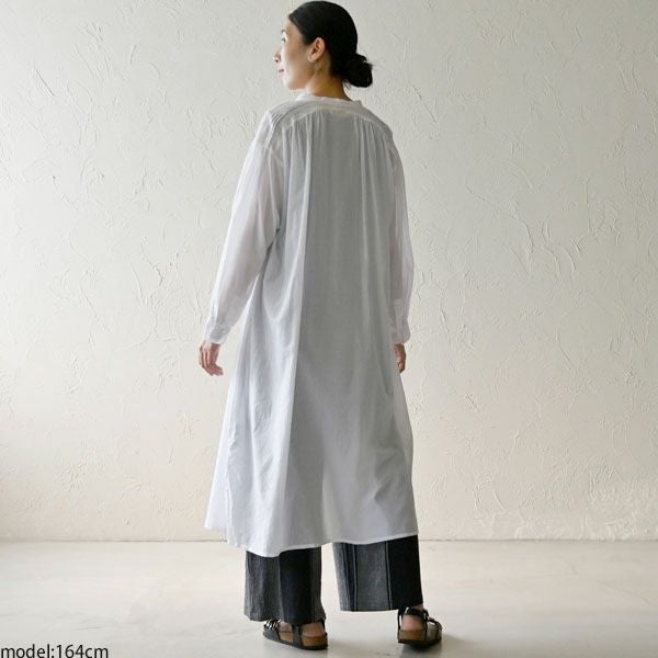 オーガニックコットン ピンタックヨークワンピース