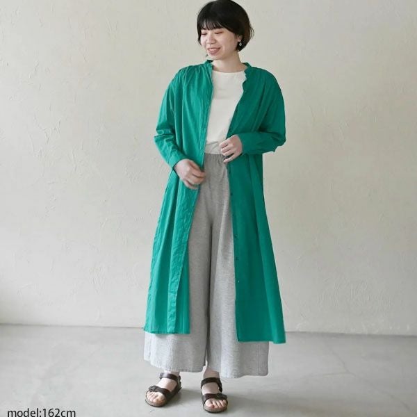 オーガニックコットン ピンタックヨークワンピース