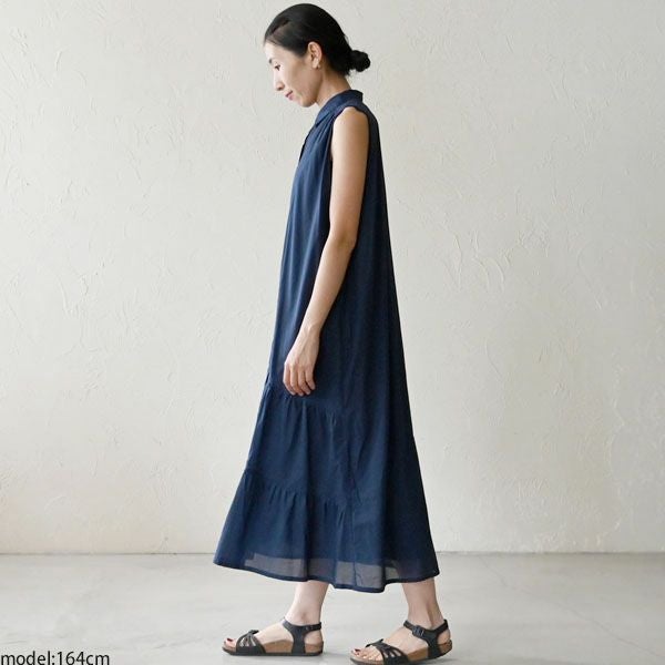 オーガニックコットン ノースリティアードワンピース