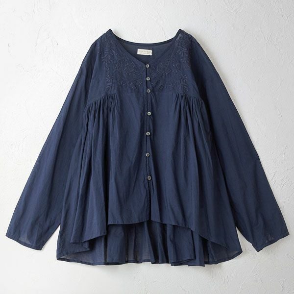 オーガニックコットン ボタニカルブラウス