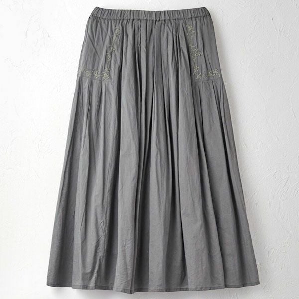 オーガニックコットン ヨークシシュウタックスカート