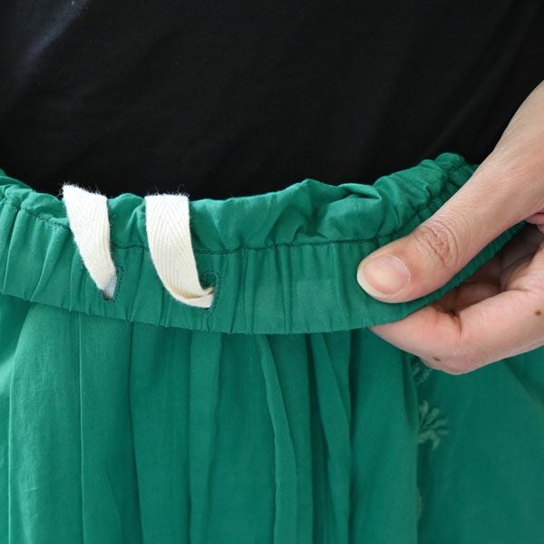 オーガニックコットン ヨークシシュウタックスカート