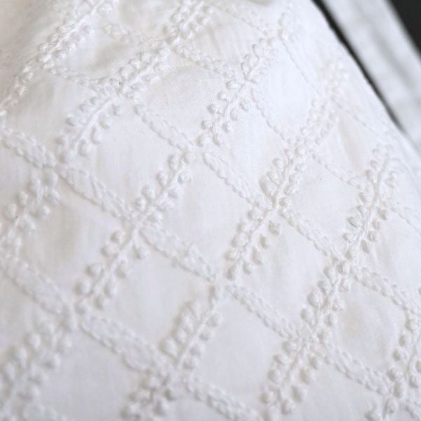 オーガニックコットン 手刺繍リボンサック