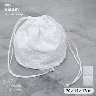 オーガニックコットン 手刺繍タイニーサック