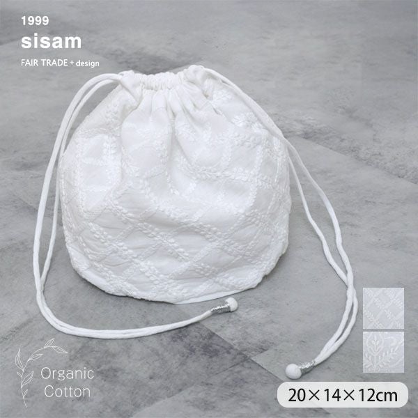 オーガニックコットン 手刺繍タイニーサック