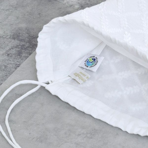 オーガニックコットン 手刺繍タイニーサック
