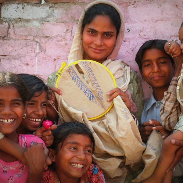 オーガニックコットン 手刺繍タイニーサック