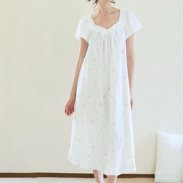 オーガニックコットン プチローズアネモネドレス