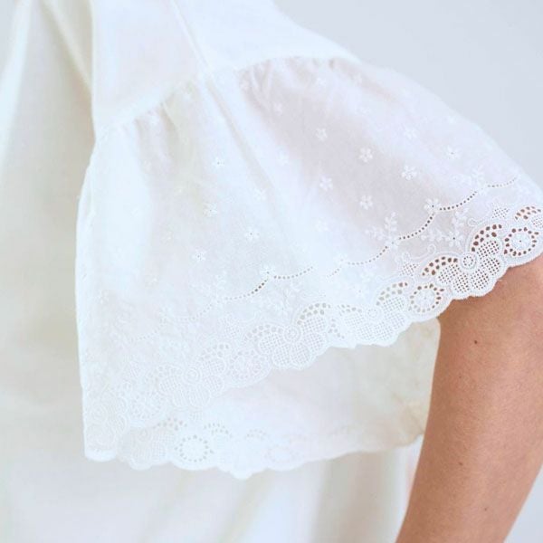 オーガニックコットン ライラックレースTシャツ