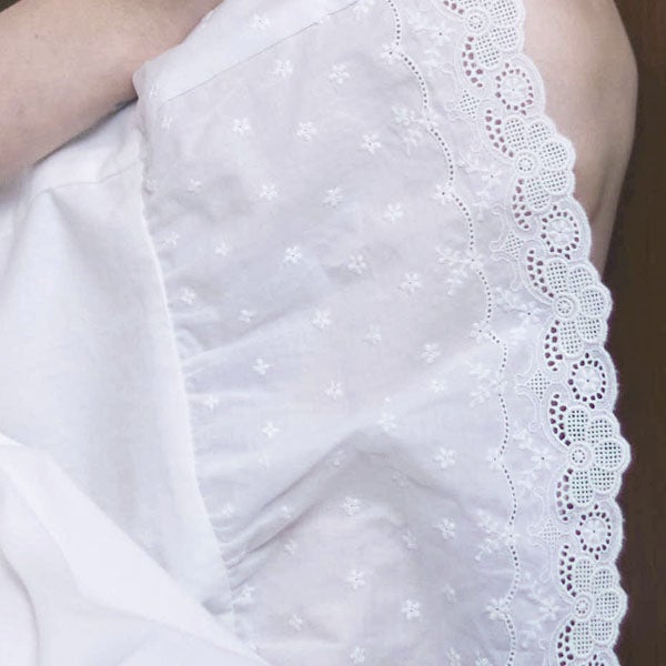 オーガニックコットン ライラックレースキャミドレス