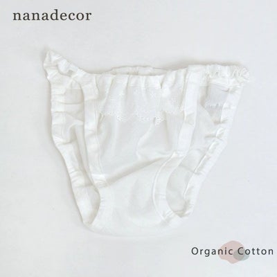 オーガニックコットン ライラックレースストリングショーツ