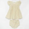 オーガニックコットン ベビー フリル袖ドレス&ブルマ
