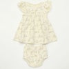 オーガニックコットン ベビー フリル袖ドレス&ブルマ