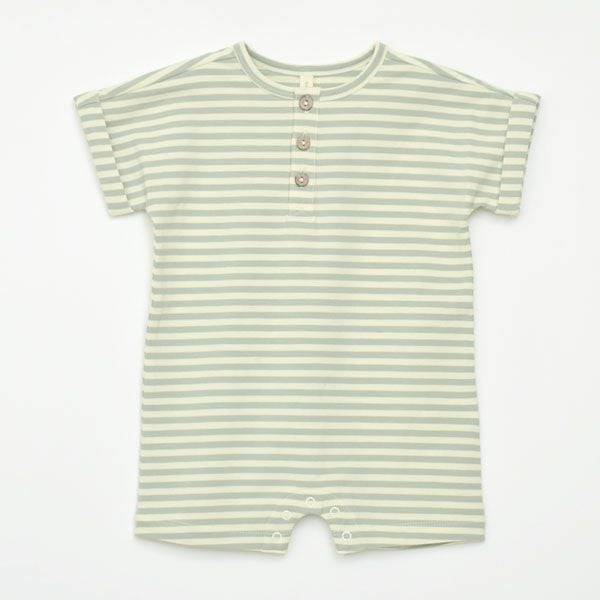 オーガニックコットン ベビーショートスリーブロンパース
