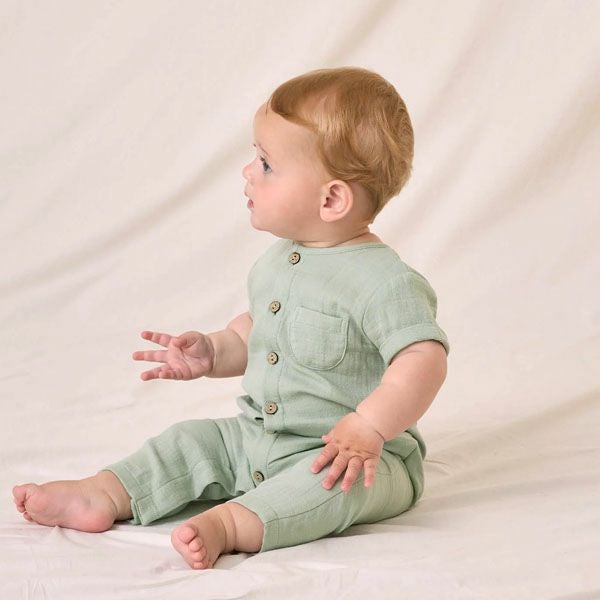 オーガニックコットン ベビーチャーリージャンプスーツ