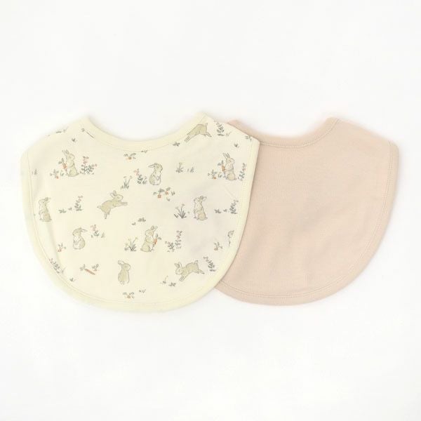 オーガニックコットン ベビー スナップビブ 2枚組
