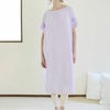 オーガニックコットン カラーガーゼローズマリーロングドレス