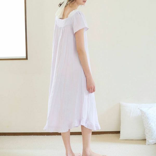 オーガニックコットン カラーガーゼカップ付きアネモネドレス