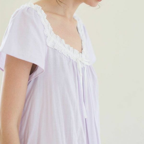 オーガニックコットン カラーガーゼカップ付きアネモネドレス