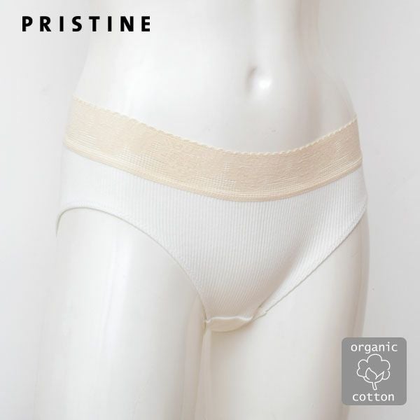 オーガニックコットン レース付きテレコショーツ