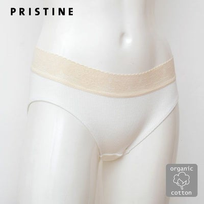 オーガニックコットン レース付きテレコショーツ