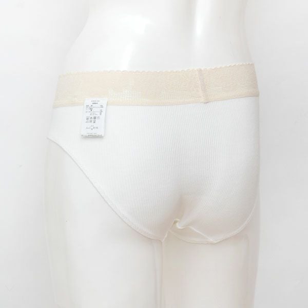 オーガニックコットン レース付きテレコショーツ