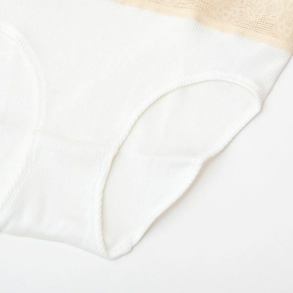 オーガニックコットン レース付きテレコショーツ