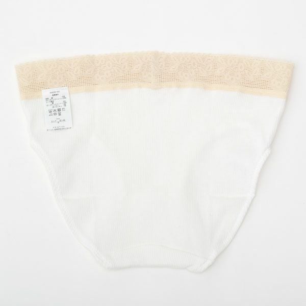 オーガニックコットン レース付きテレコショーツ