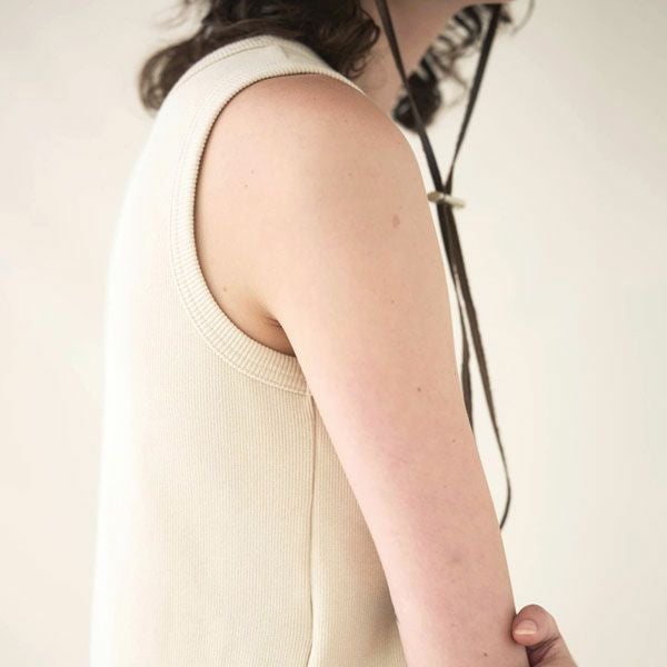 オーガニックコットン スパンリブアメスリコンビワンピース