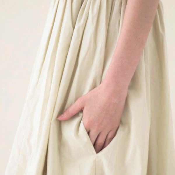 オーガニックコットン スパンリブアメスリコンビワンピース