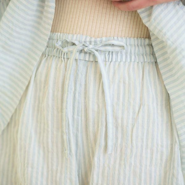 オーガニックコットン ユーカリストライプ ショートパンツ