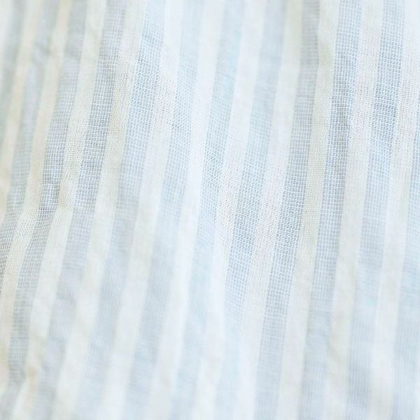 オーガニックコットン ユーカリストライプ タッセルワンピース