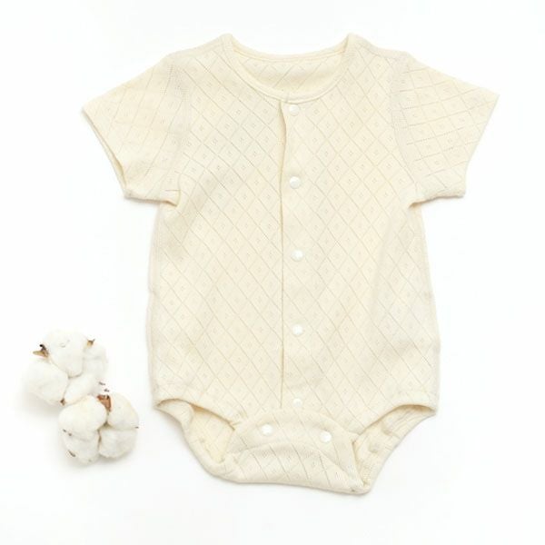 オーガニックコットンロンパース型肌着