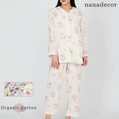 オーガニックコットン プリムローズ ノーカラーパジャマ