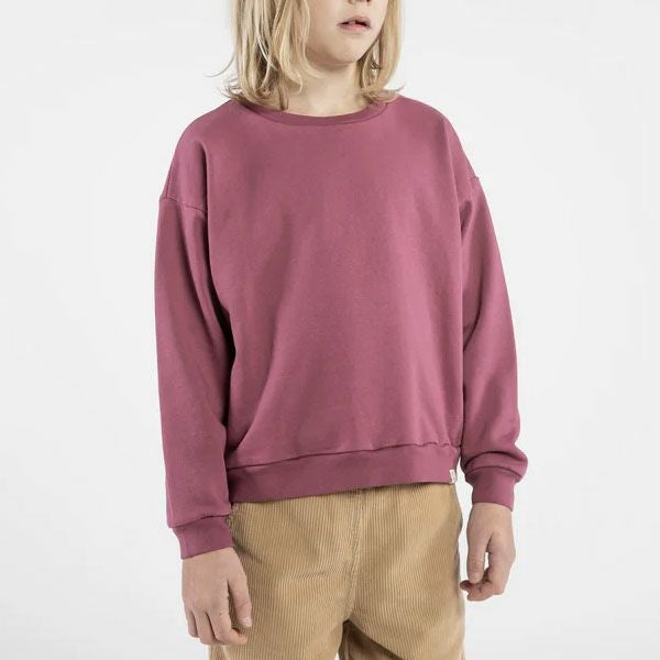 オーガニックコットン キッズ 裏起毛 クルーネックスウェットシャツ