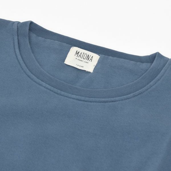 オーガニックコットン キッズ 裏起毛 クルーネックスウェットシャツ