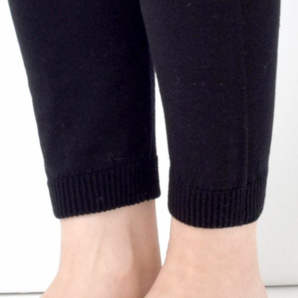 オーガニックコットン スーピマ　縫い目のないロングニットパンツ