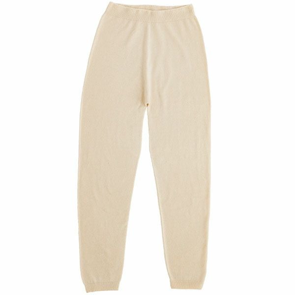 オーガニックコットン スーピマ　縫い目のないロングニットパンツ