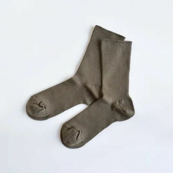 オーガニックコットン ゴムなしリブソックス