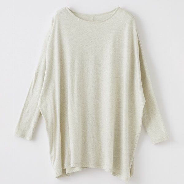  オーガニックコットン ファインニットワイドトップス