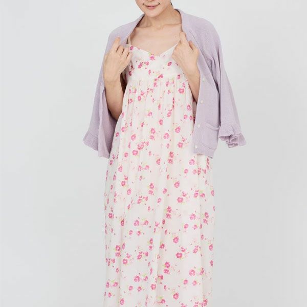 オーガニックコットン フレンチローズキャミソールワンピース