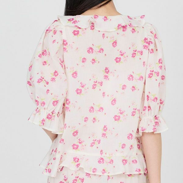 オーガニックコットン フレンチローズブラウス