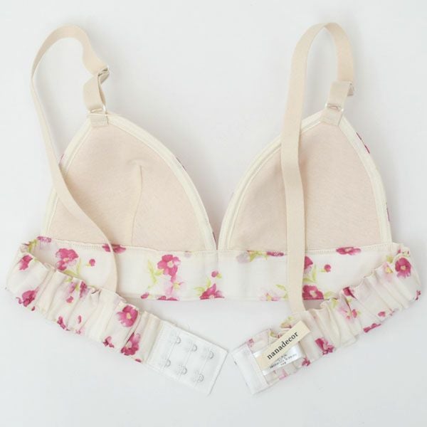 オーガニックコットン フレンチローズ三角ブラ
