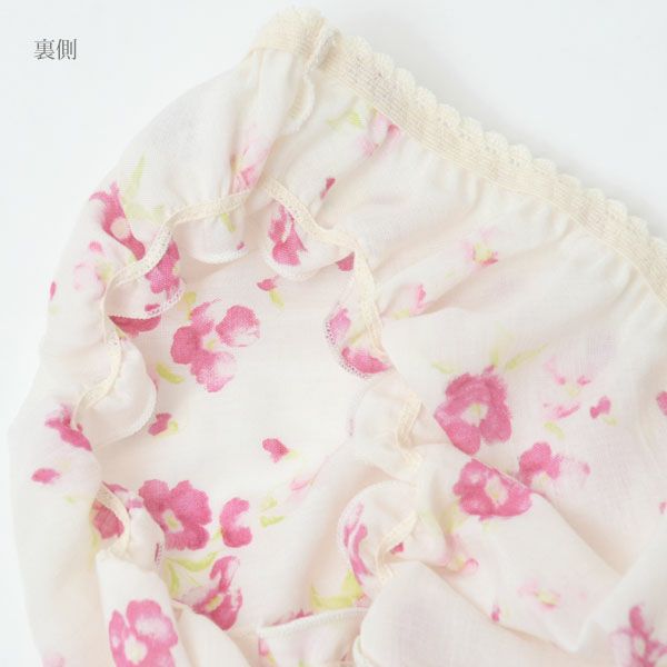 オーガニックコットン フレンチローズフリルショーツ