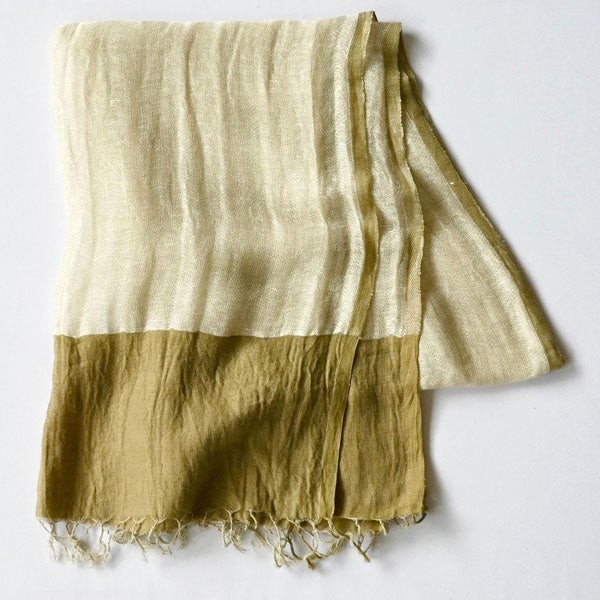 オーガニックコットン＆リネン手織りストール