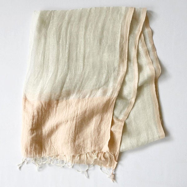 オーガニックコットン＆リネン手織りストール