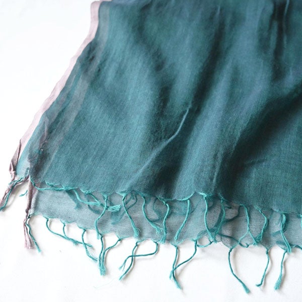 オーガニックコットン 手織りフワリストール