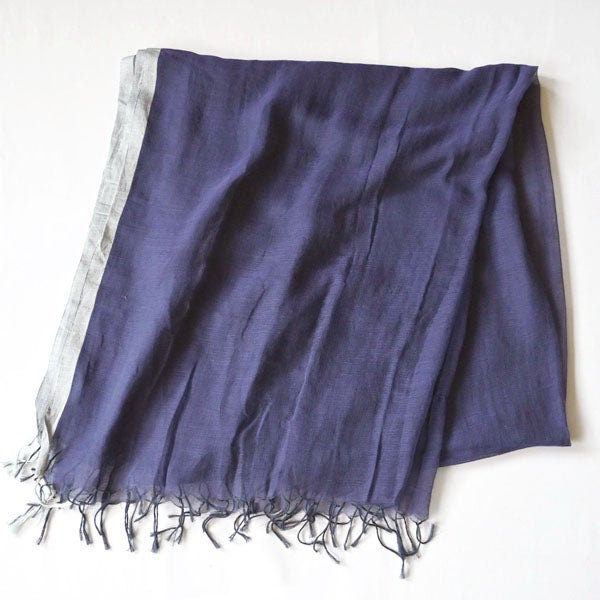 オーガニックコットン 手織りフワリストール