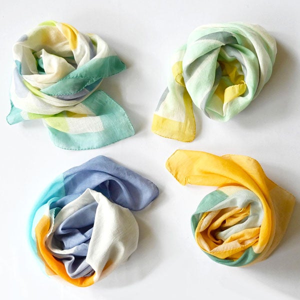 オーガニックコットン 手織り ラクガキスカーフ