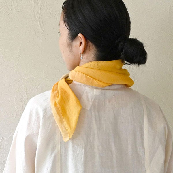 オーガニックコットン 手織り ラクガキスカーフ